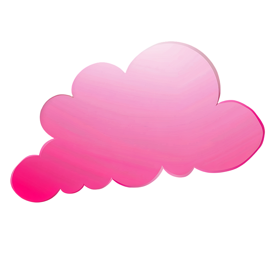 Pink Cloud Silhouette Png 06252024 PNG image