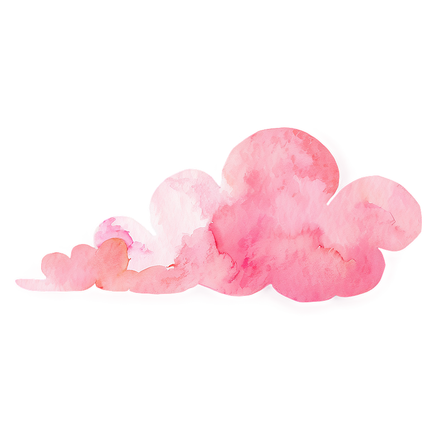 Pink Cloud Watercolor Texture Png 06252024 PNG image