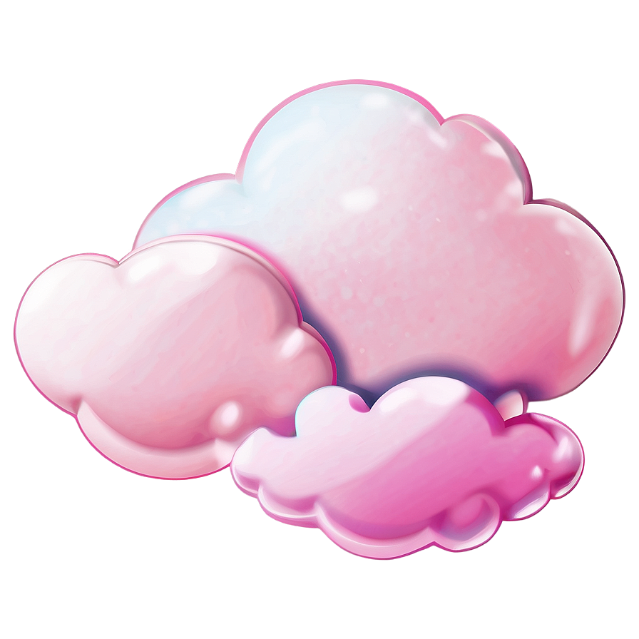 Pink Cloud With Moon Png 06252024 PNG image