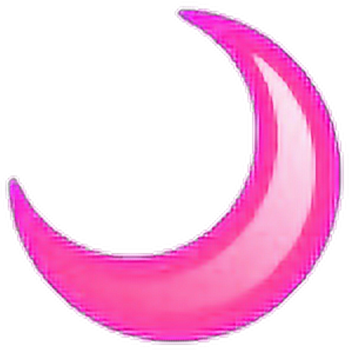 Pink Crescent Moon PNG image