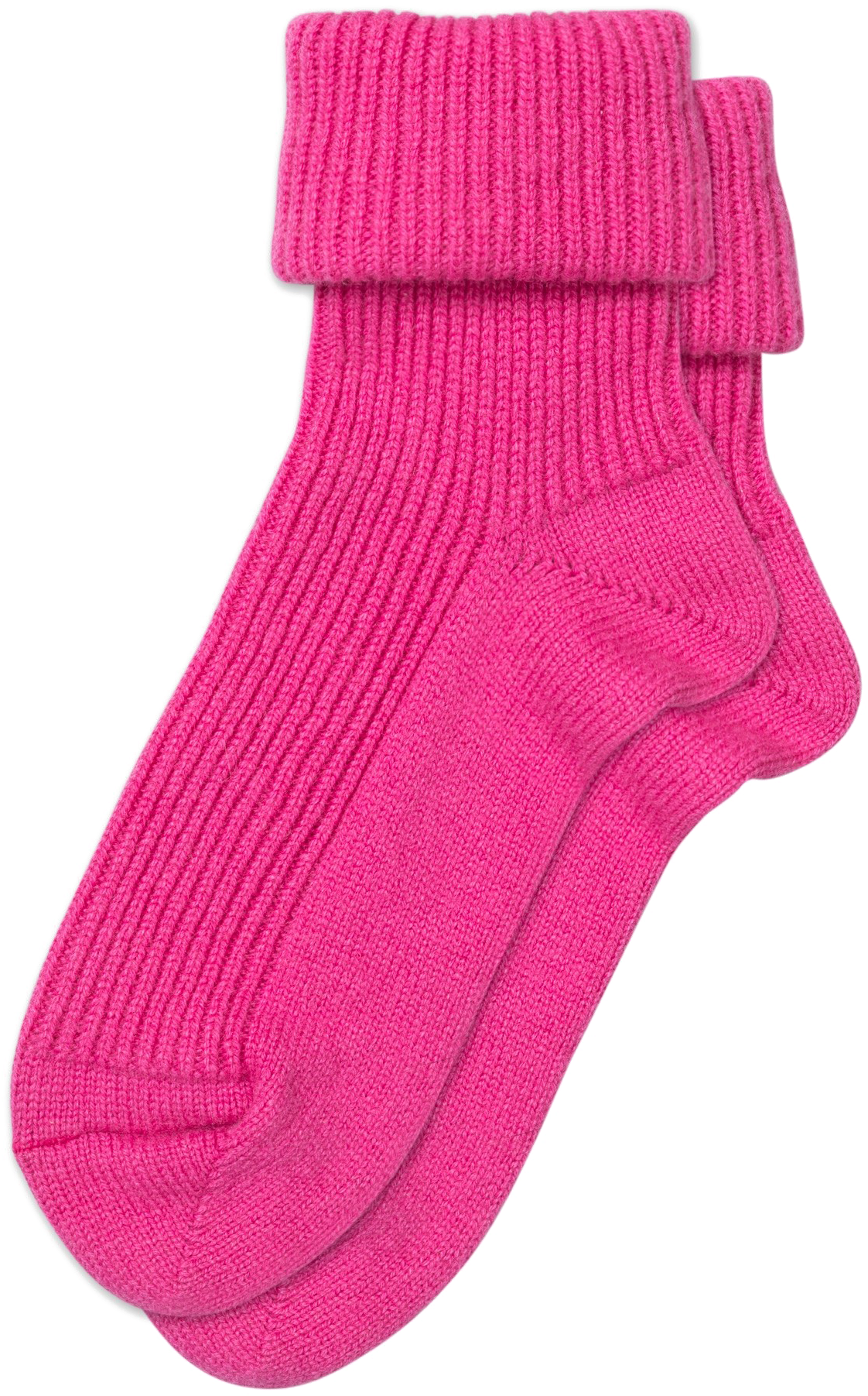 Pink Cuffed Sock Isolated PNG image