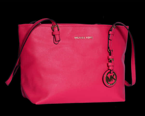 Pink Designer Handbag Black Background PNG image