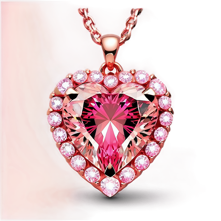 Pink Diamond Heart Splendor Png Dkm PNG image