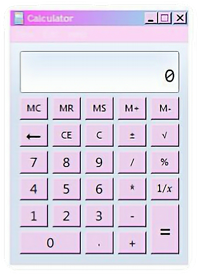 Pink Digital Calculator PNG image