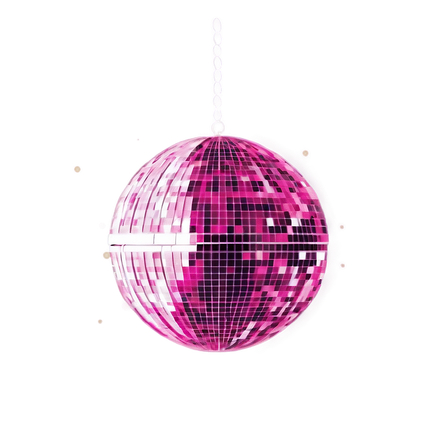 Pink Disco Ball Sparkle PNG image