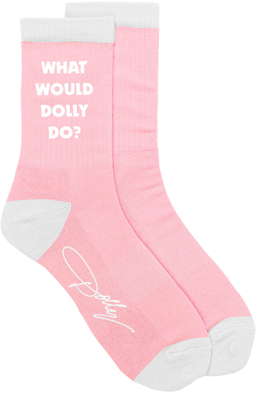 Pink Dolly Inspirational Socks PNG image