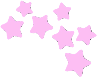 Pink Doodle Stars Stickers PNG image