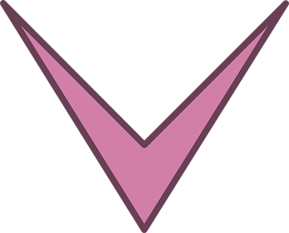 Pink Downward Arrow PNG image