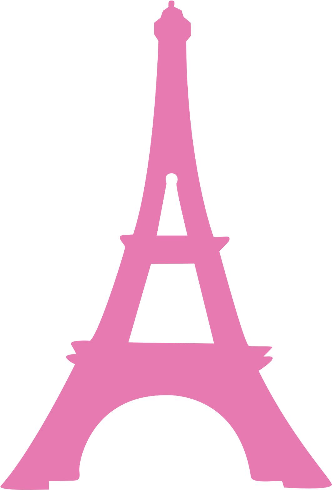 Pink Eiffel Tower Graphic PNG image