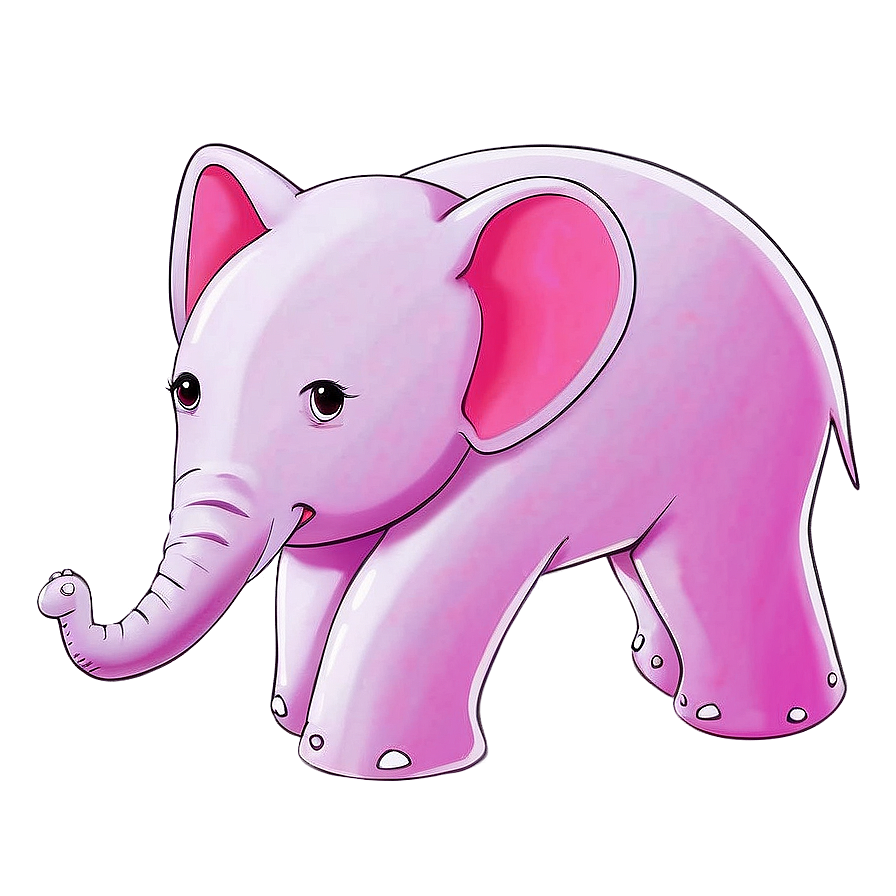 Pink Elephant And Rainbow Png 34 PNG image