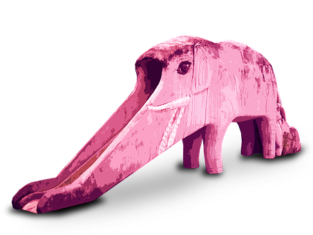 Pink Elephant Artwork PNG image