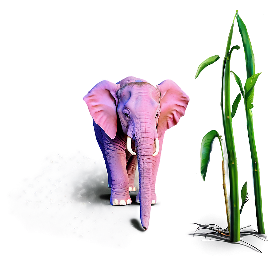 Pink Elephant B PNG image