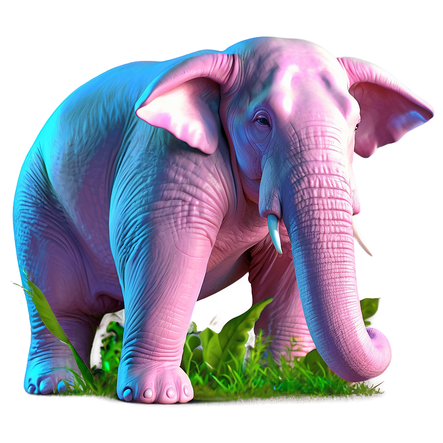 Pink Elephant In The Garden Png 30 PNG image