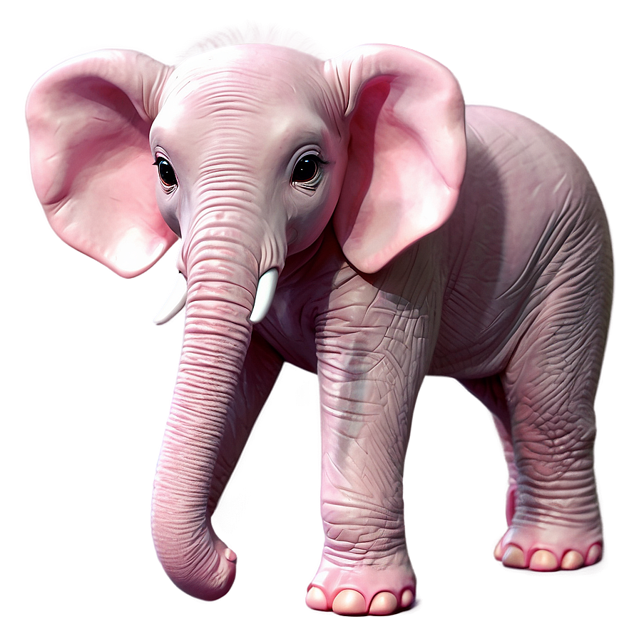 Pink Elephant Nursery Art Png Dgn PNG image