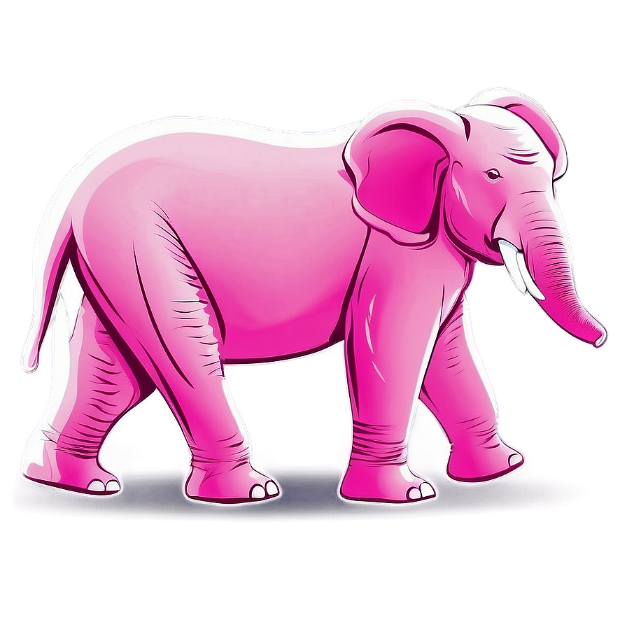 Pink Elephant Vector Art Png 06292024 PNG image