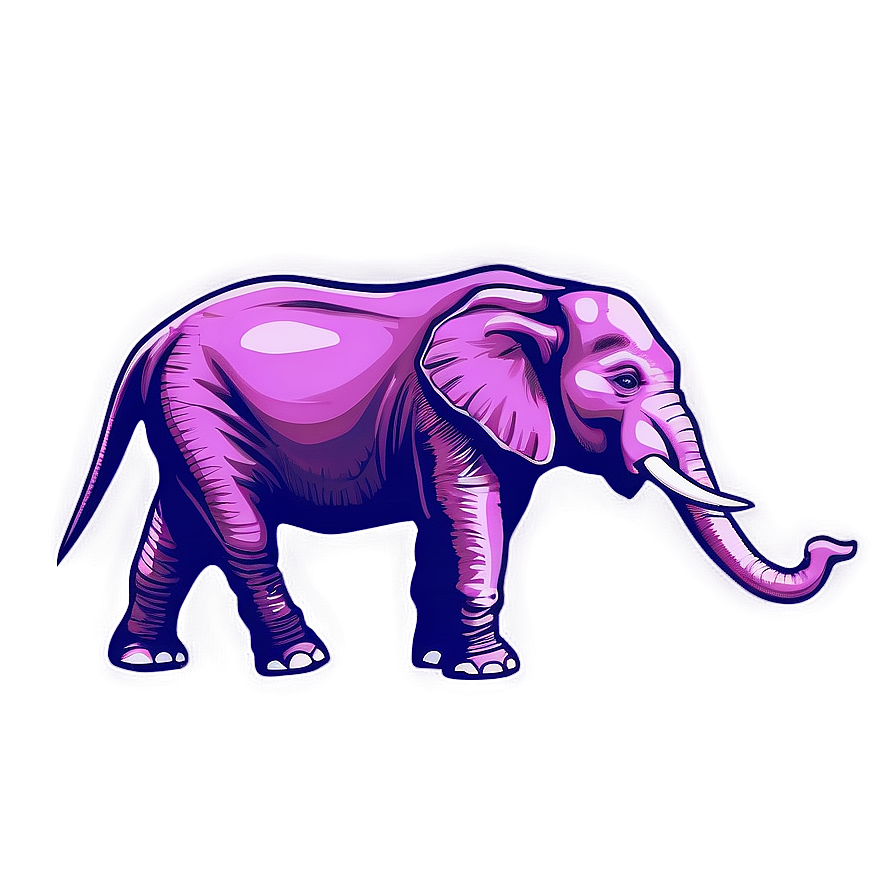 Pink Elephant Vector Art Png Ebo74 PNG image