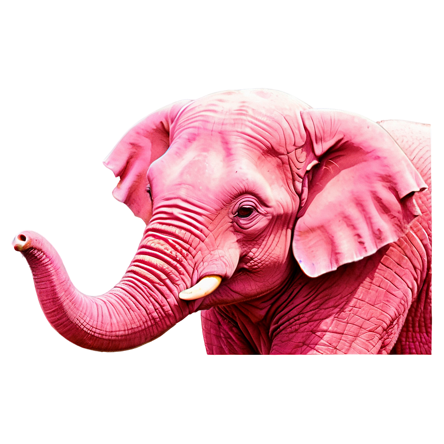 Pink Elephant With Glasses Png Jex7 PNG image