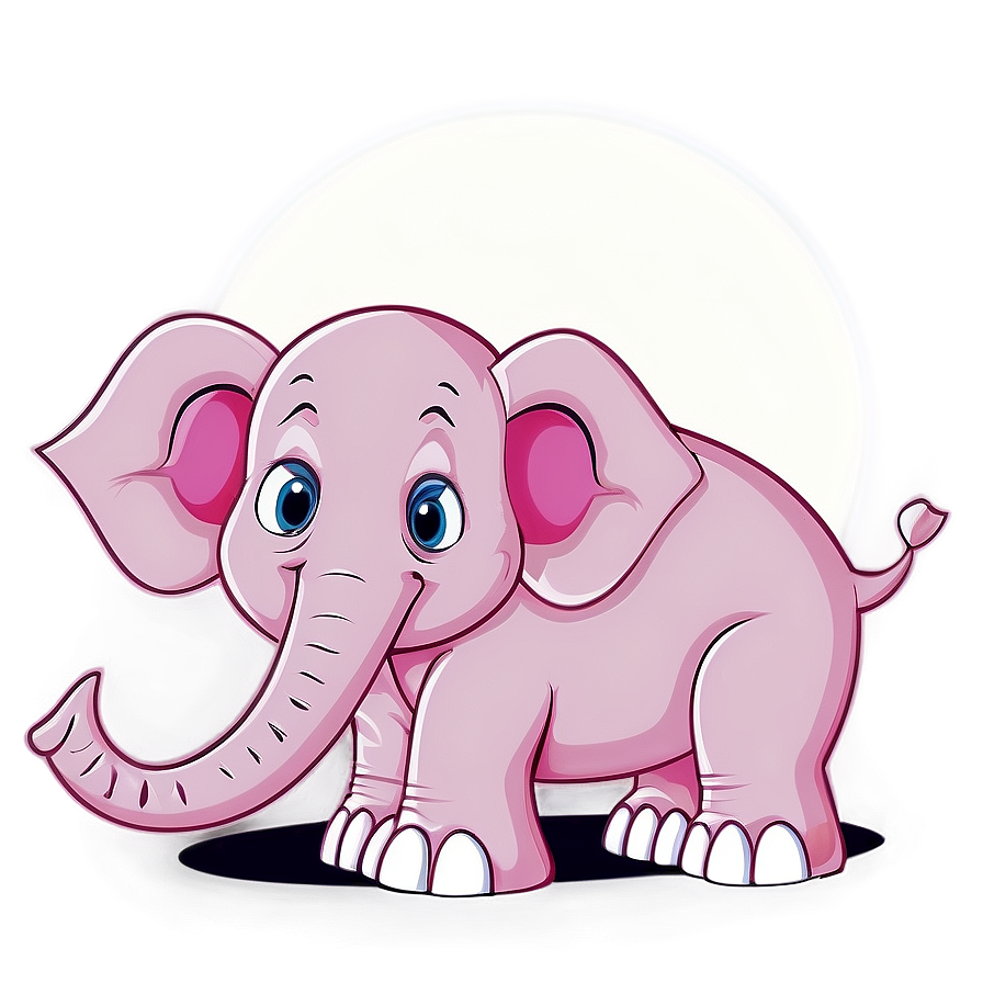 Pink Elephant With Moon Png 56 PNG image