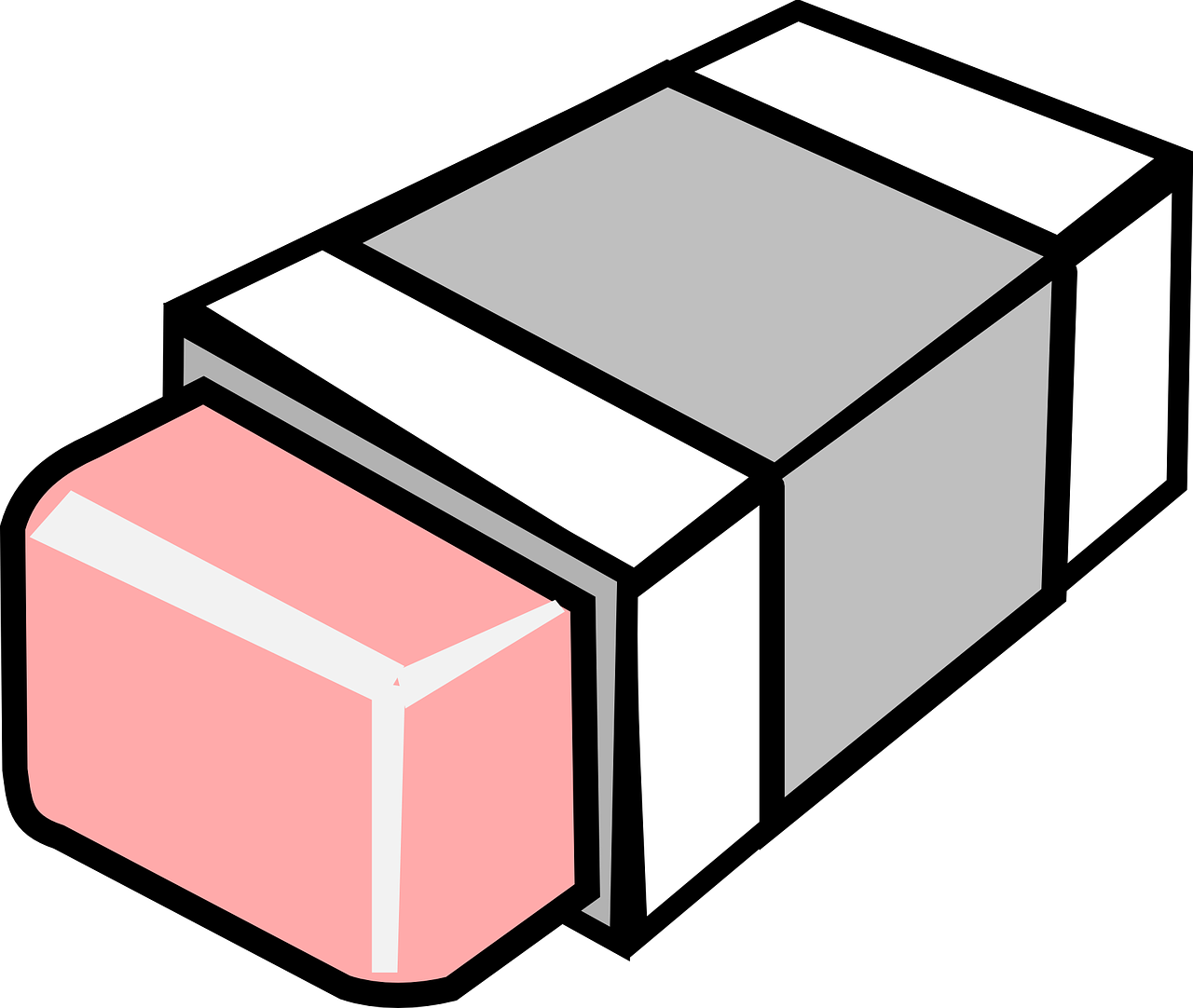 Pink Eraser Isometric Illustration PNG image