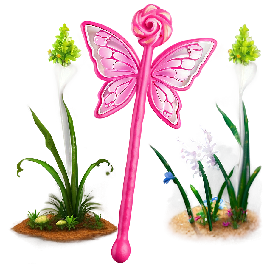 Pink Fairy Wand Png 06292024 PNG image