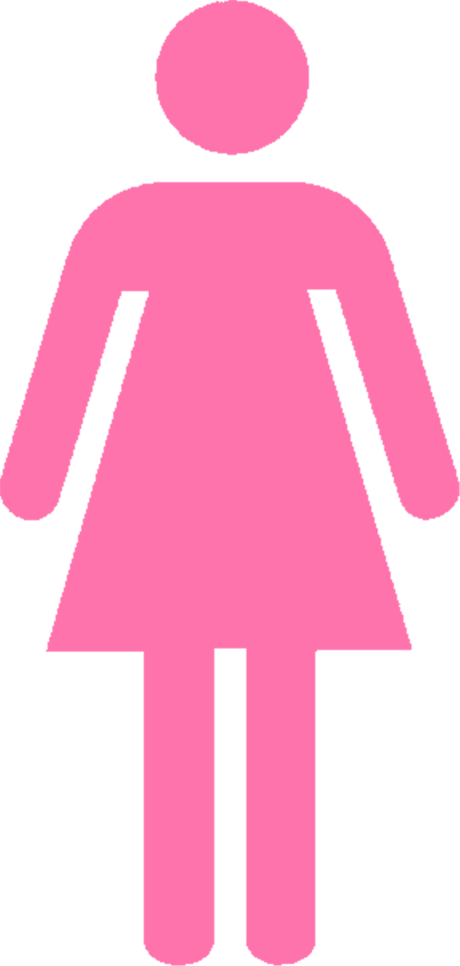 Pink Female Restroom Sign PNG image