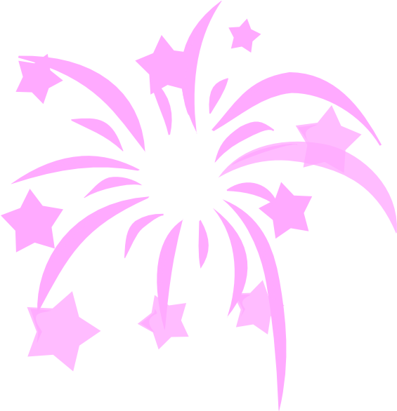 Pink Fireworks Clipart Graphic PNG image