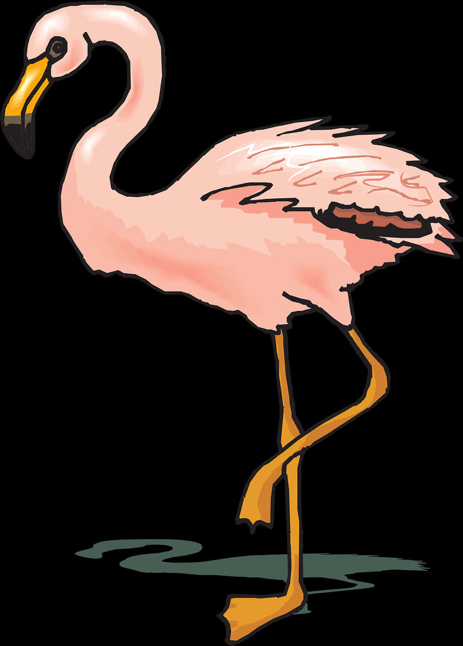 Pink Flamingo Illustration PNG image