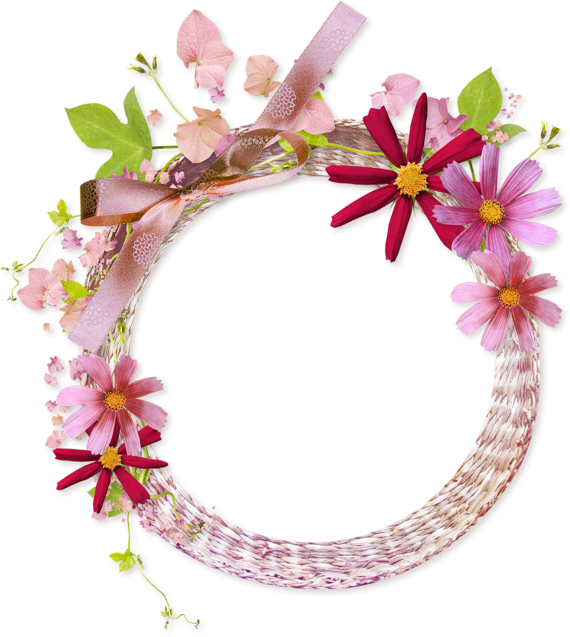 Pink_ Floral_ Frame_ Decoration.png PNG image