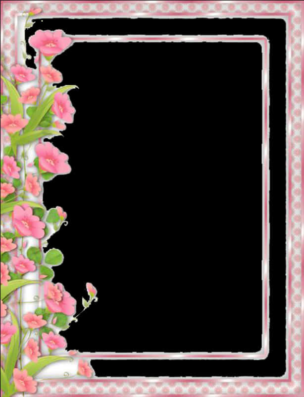 Pink Floral Frame Template PNG image