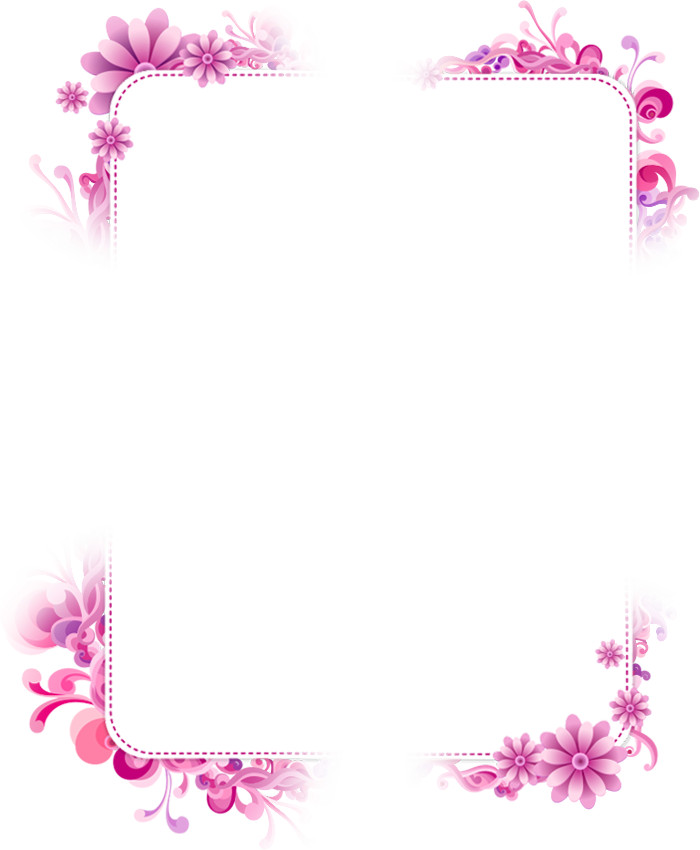 Pink Floral Vector Corner Designs PNG image