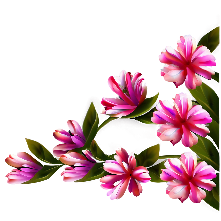 Pink Flower Border Png Kax PNG image