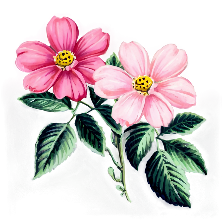 Pink Flower Vintage Png 79 PNG image