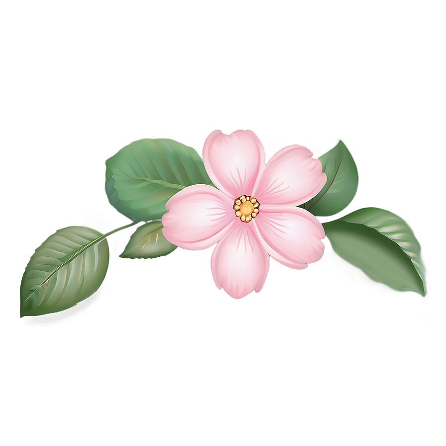 Pink Flower Vintage Png Emg PNG image