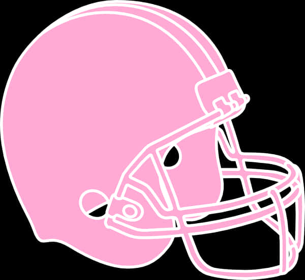 Pink Football Helmet Vector PNG image