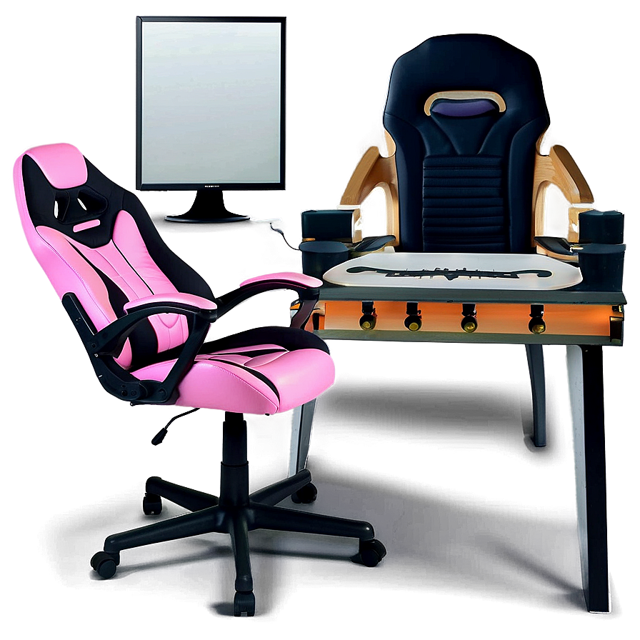 Pink Gamer Chair Png Ipw4 PNG image