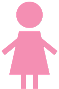 Pink Girl Symbol Icon PNG image
