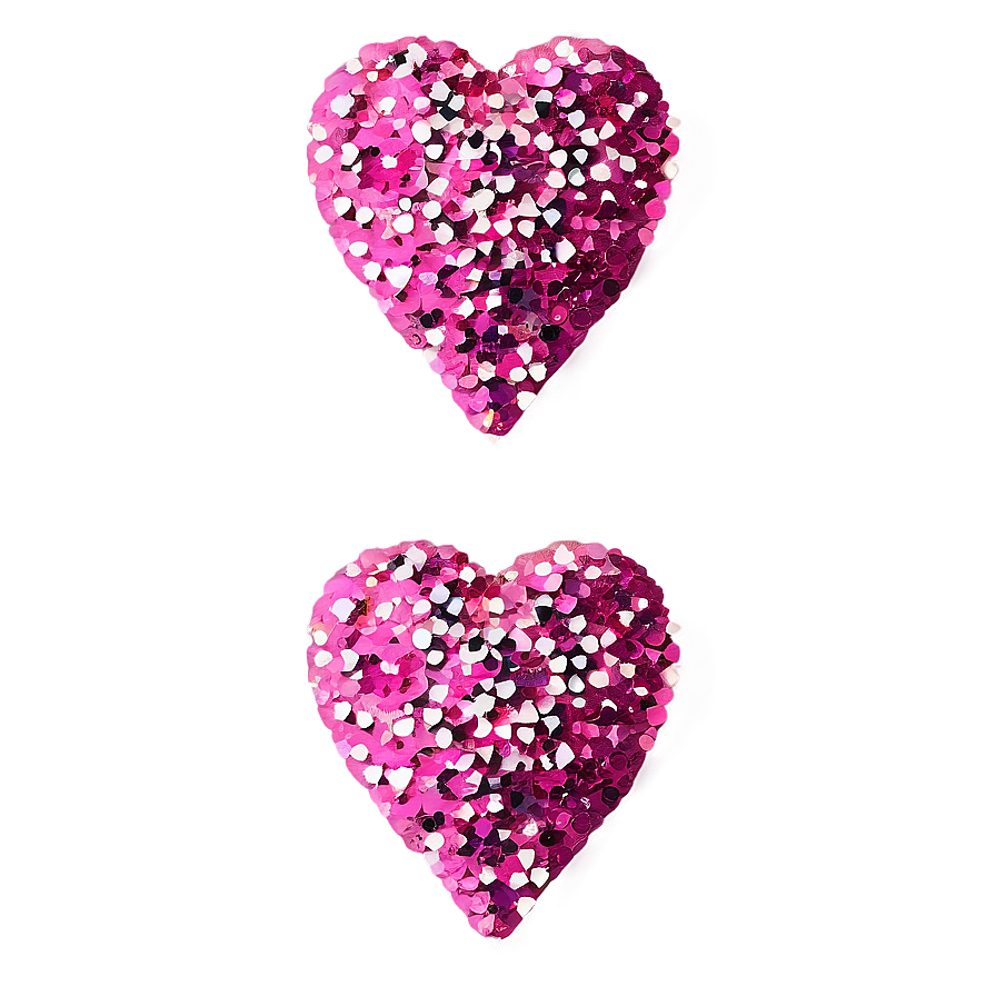 Pink Glitter Heart Png Kkv36 PNG image