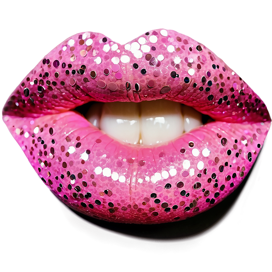 Pink Glitter Lips Png 06212024 PNG image