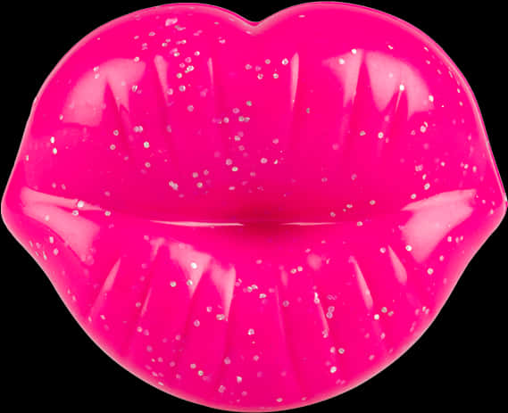 Pink Glossy Lips Artwork PNG image