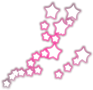 Pink Glowing Stars Effect PNG image