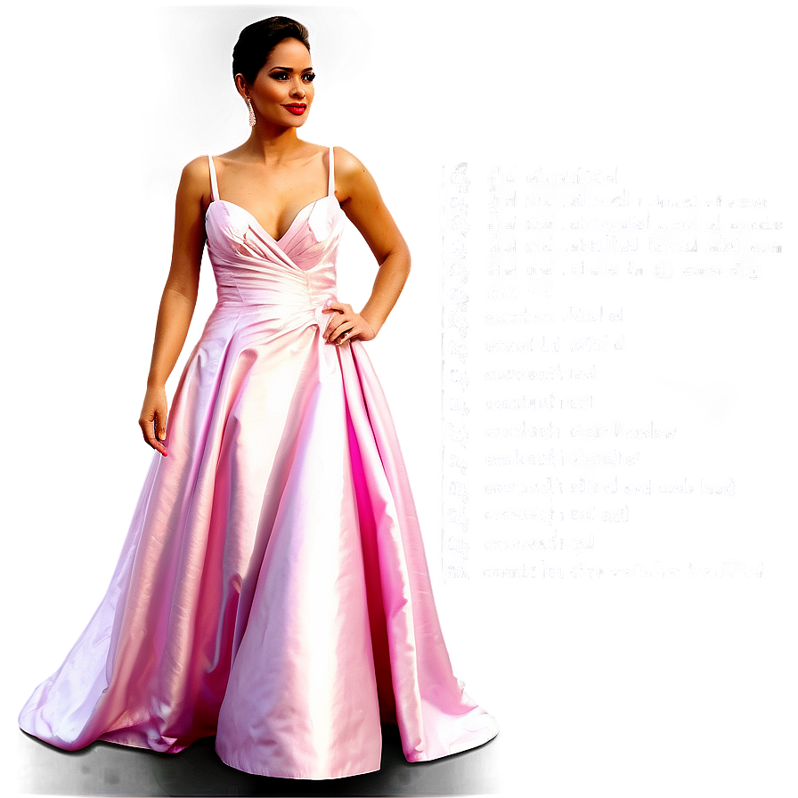 Pink Gown Dress Png Vhx PNG image