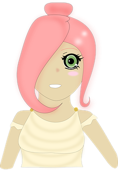 Pink Haired Anime Character PNG image