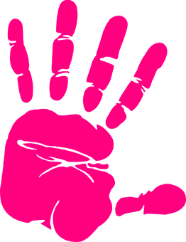 Pink Hand Silhouette Black Background PNG image