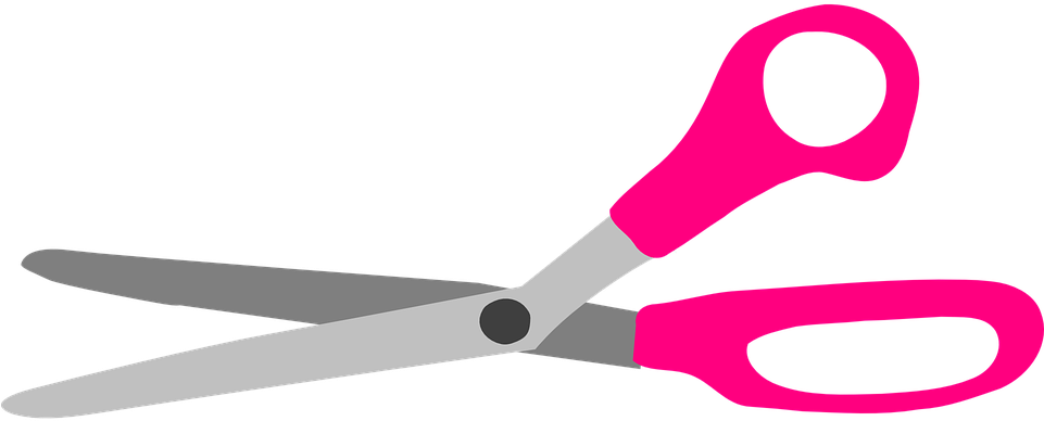 Pink Handled Scissors PNG image