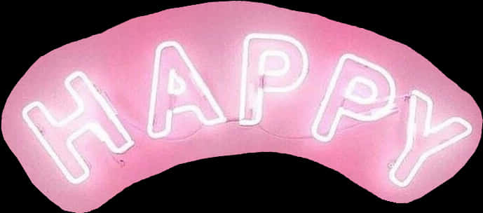 Pink Happy Sleep Mask Neon Sign PNG image