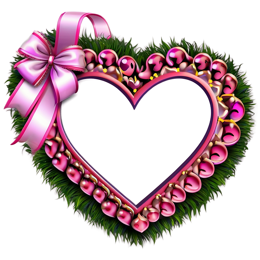 Pink Heart Border Png 95 PNG image