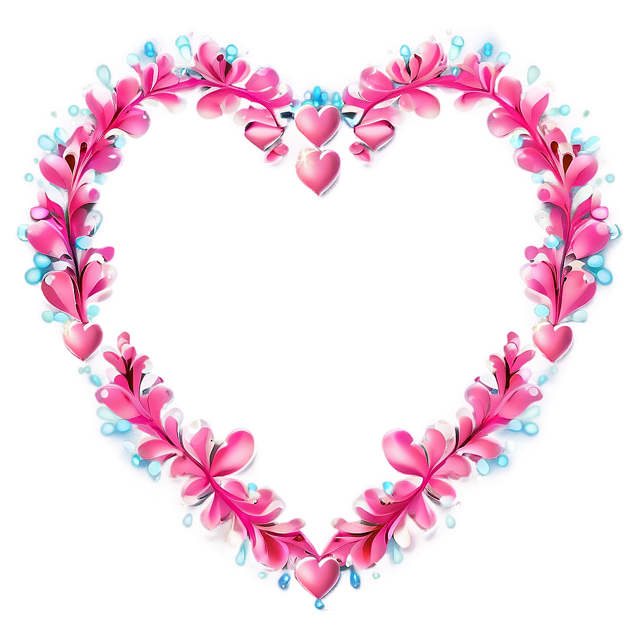 Pink Heart Border Png Uiw94 PNG image