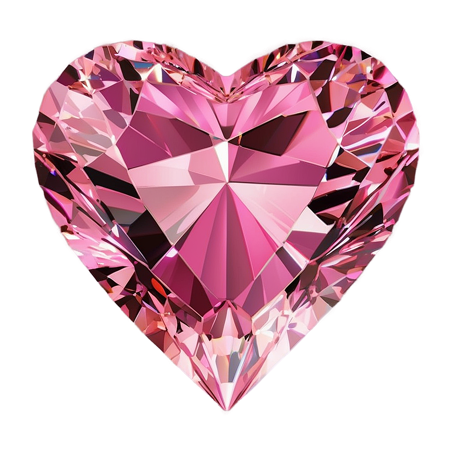 Pink Heart Diamond A PNG image