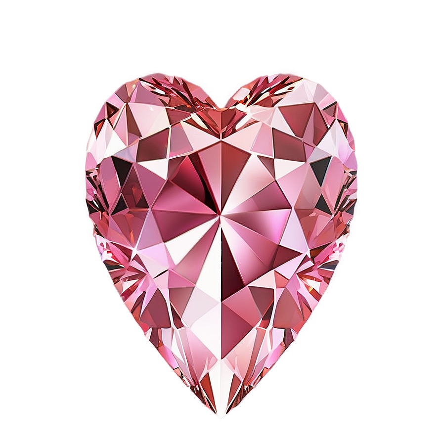 Pink Heart Diamond Brilliance Png Bpt PNG image