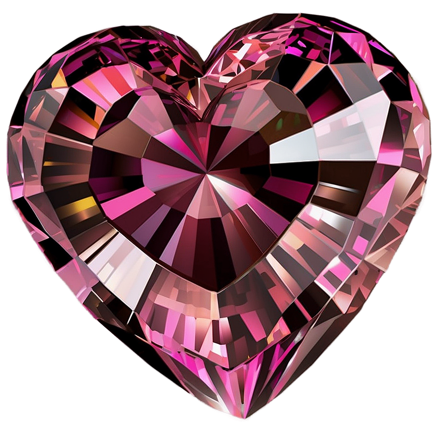 Pink Heart Diamond Fantasy Png 06282024 PNG image